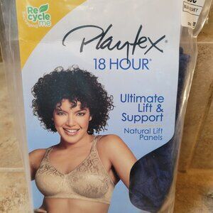 Playtex 18 Hour Ultimate Lift & Support Bra Size 36C Navy